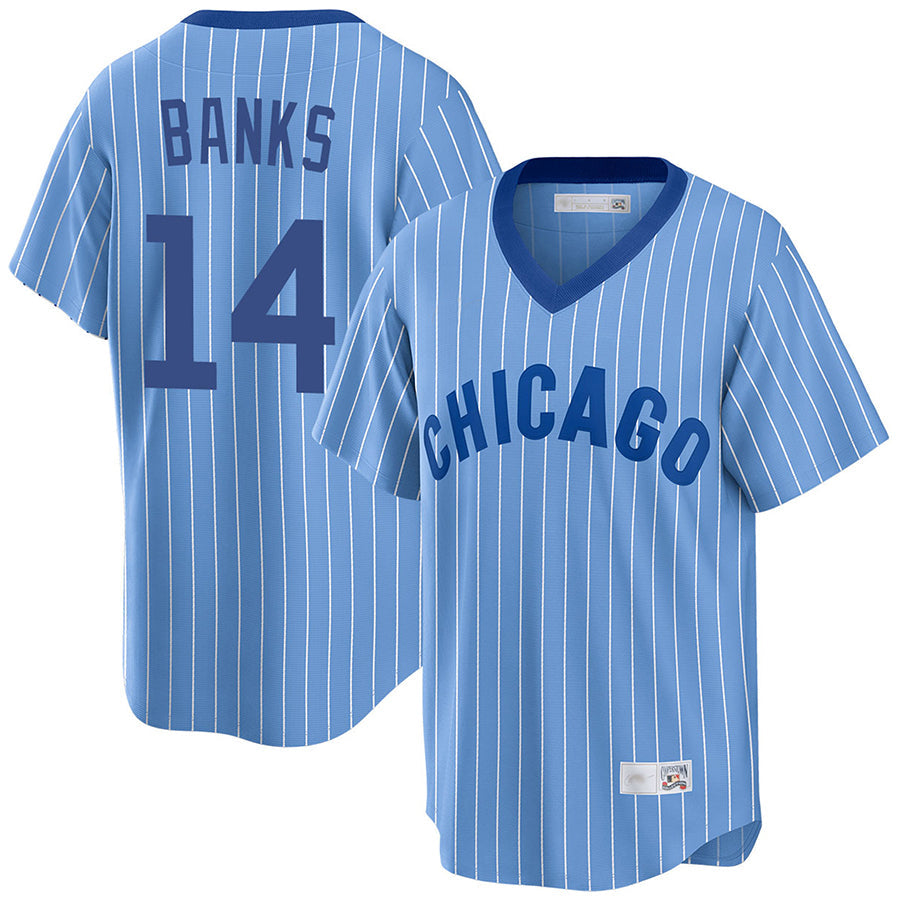 Custom #14 Light Blue CHC Baseball Shirt Top