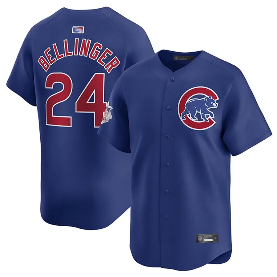 Custom #24 Blue CHC Baseball Shirt Top