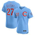 Custom #27 Light Blue CHC Baseball Shirt Top