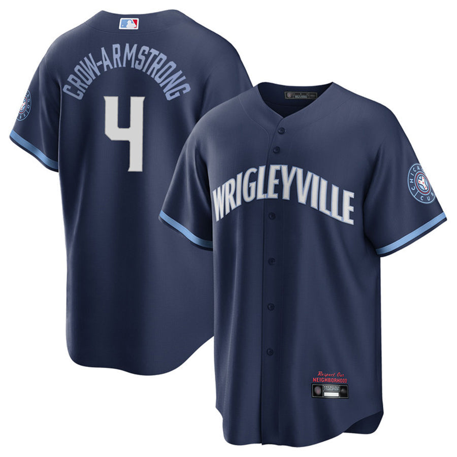 Custom #4 City Connect CHC Baseball Shirt Top