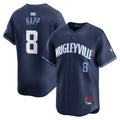 Custom #8 Navy City Connect CHC Baseball Shirt Top