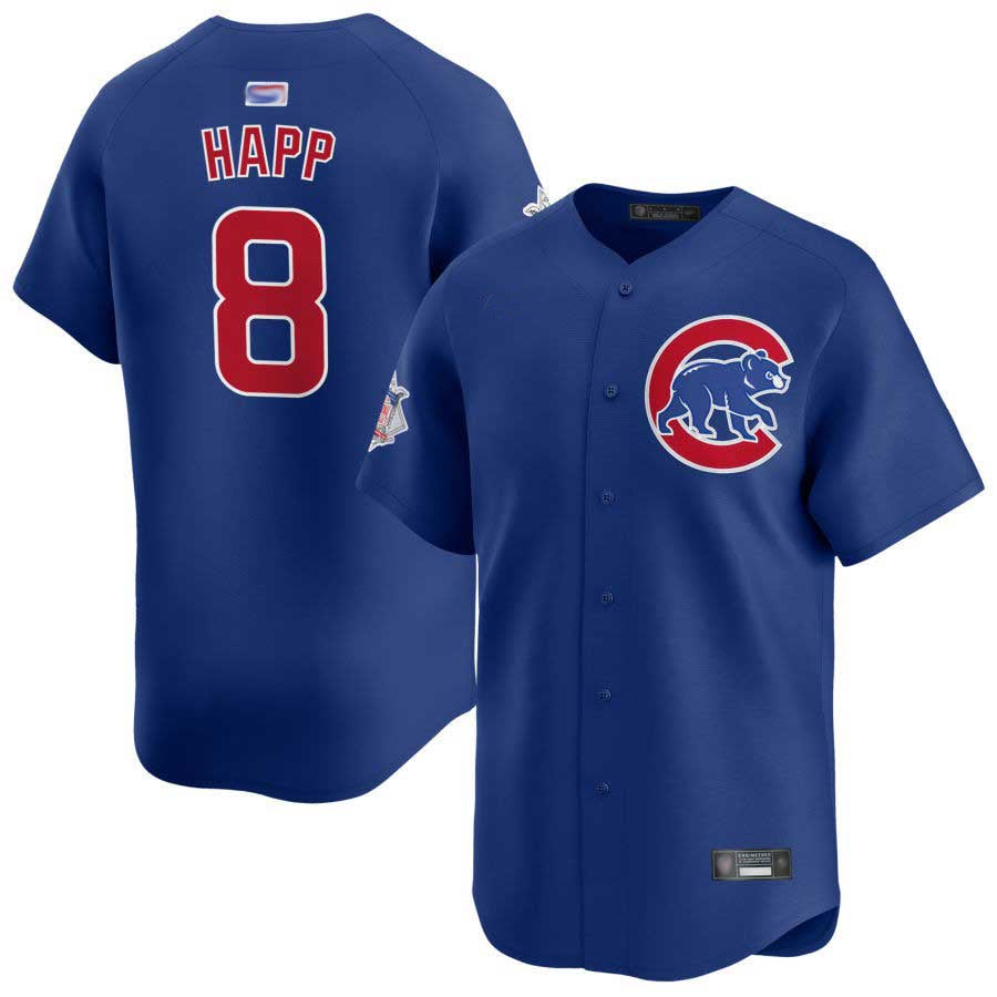 Custom #8 Navy CHC Baseball Shirt Top