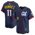 Custom #11 Navy All Star CLE Baseball Shirt Top