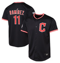 Custom #11 Navy CLE Baseball Shirt Top