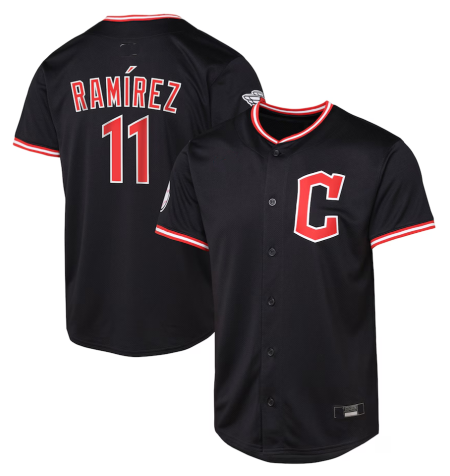 Custom #11 Navy CLE Baseball Shirt Top