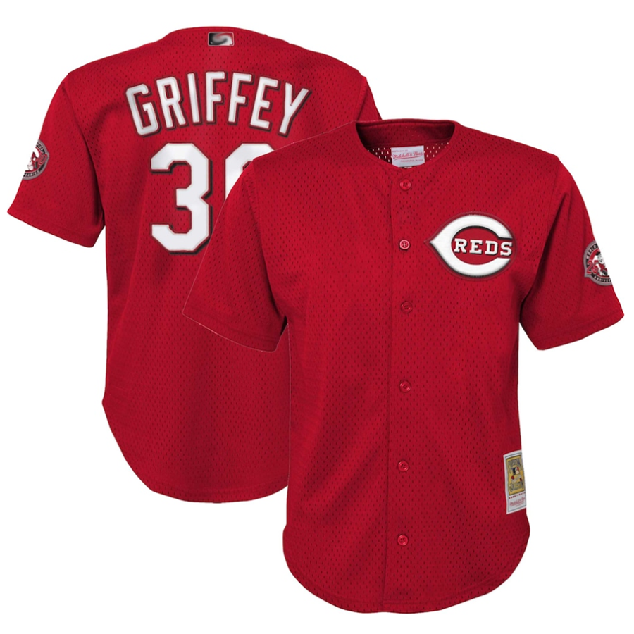 Custom #30 Red CIN Baseball Shirt Top