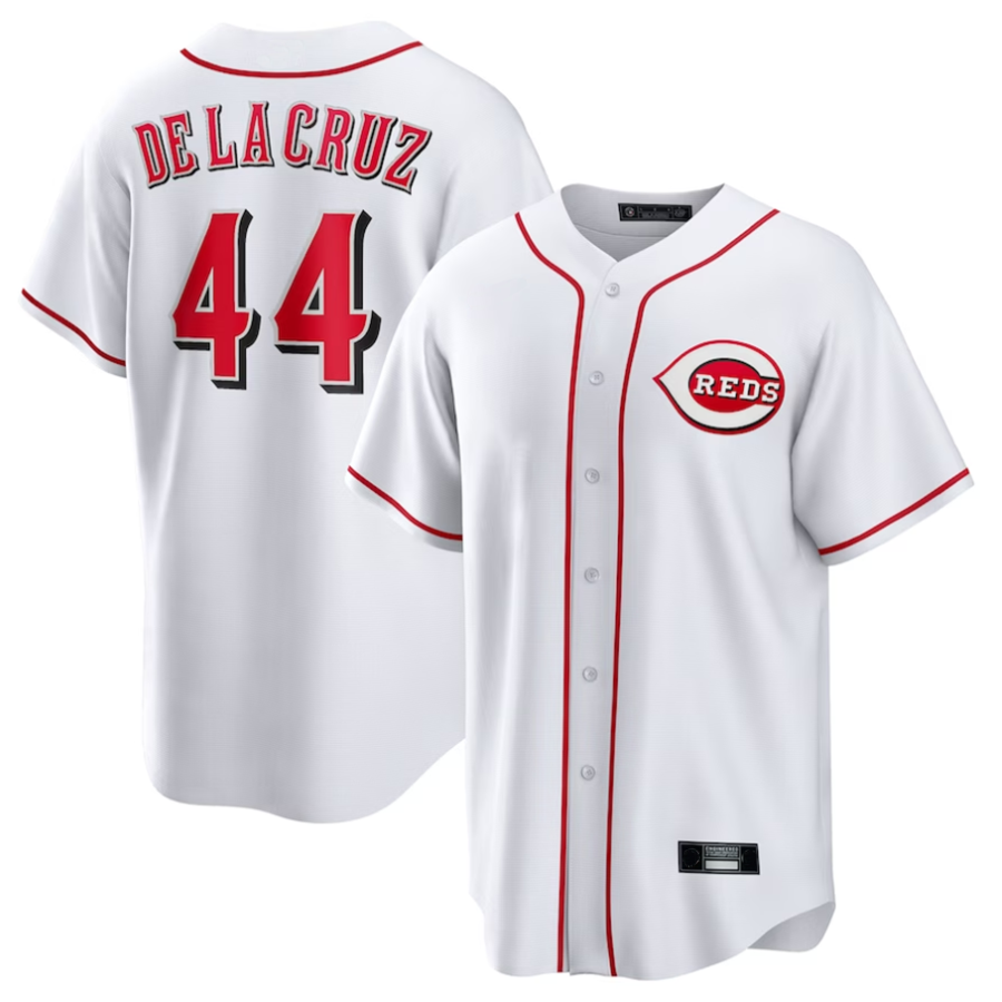 Custom #44 White CIN Baseball Shirt Top