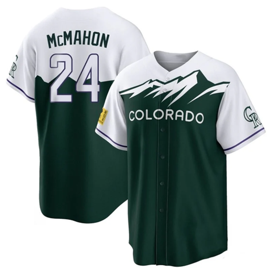 Custom #24 Green COL Baseball Shirt Top