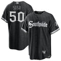 Custom #50 Black City Connect CWS Baseball Shirt Top
