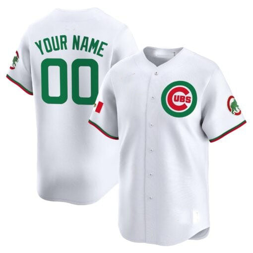 Custom C.Cubs Mexico Vapor Premier Limited V3篓C Stitched Baseball Jerseys
