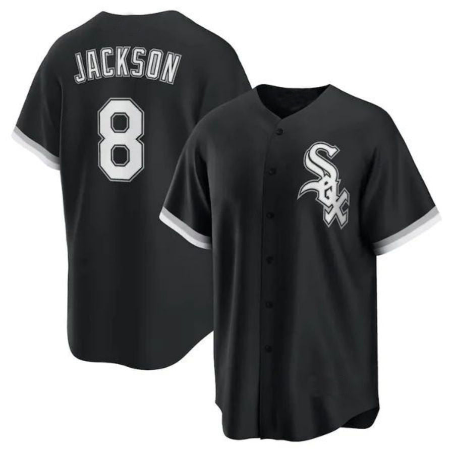 Custom #8 Black CWS Baseball Shirt Top