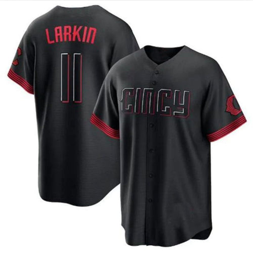 Custom #11 Black City Connect CIN Baseball Shirt Top