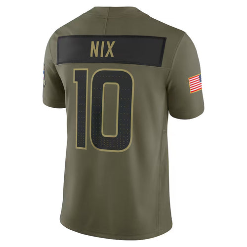 Custom #10 Olive DEN Football Shirt Top