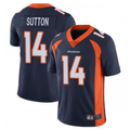 Custom #14 Navy DEN Football Shirt Top