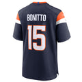 Custom #15 Navy DEN Football Shirt Top