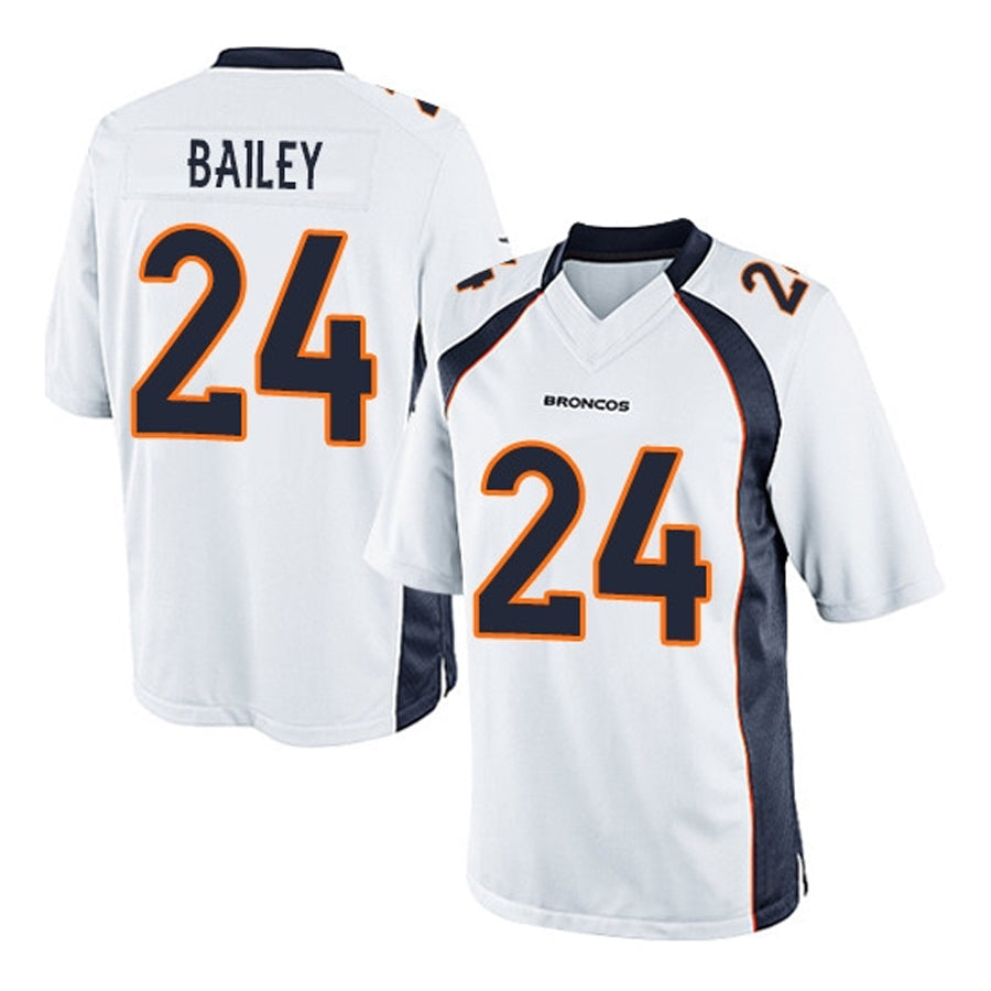 Custom #24 White DEN Football Shirt Top