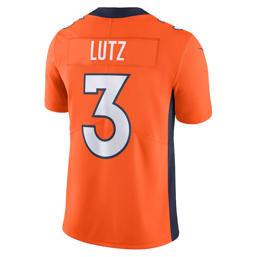 Custom #3 Orange DEN Football Shirt Top