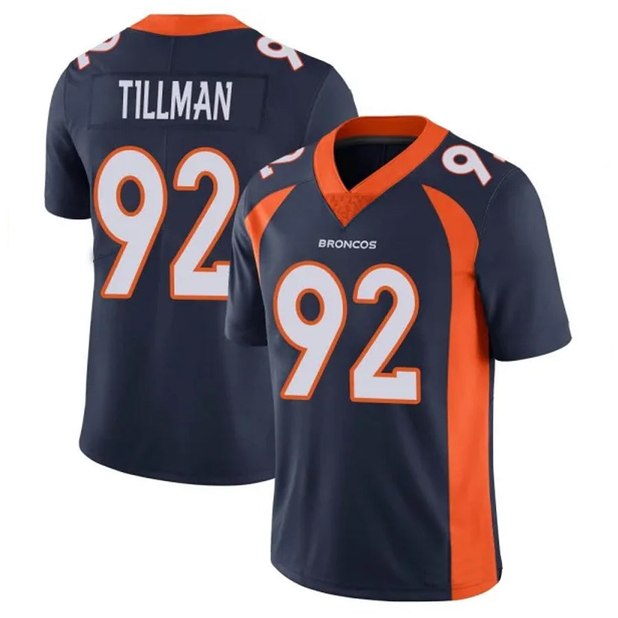 Custom #92 Navy DEN Football Shirt Top