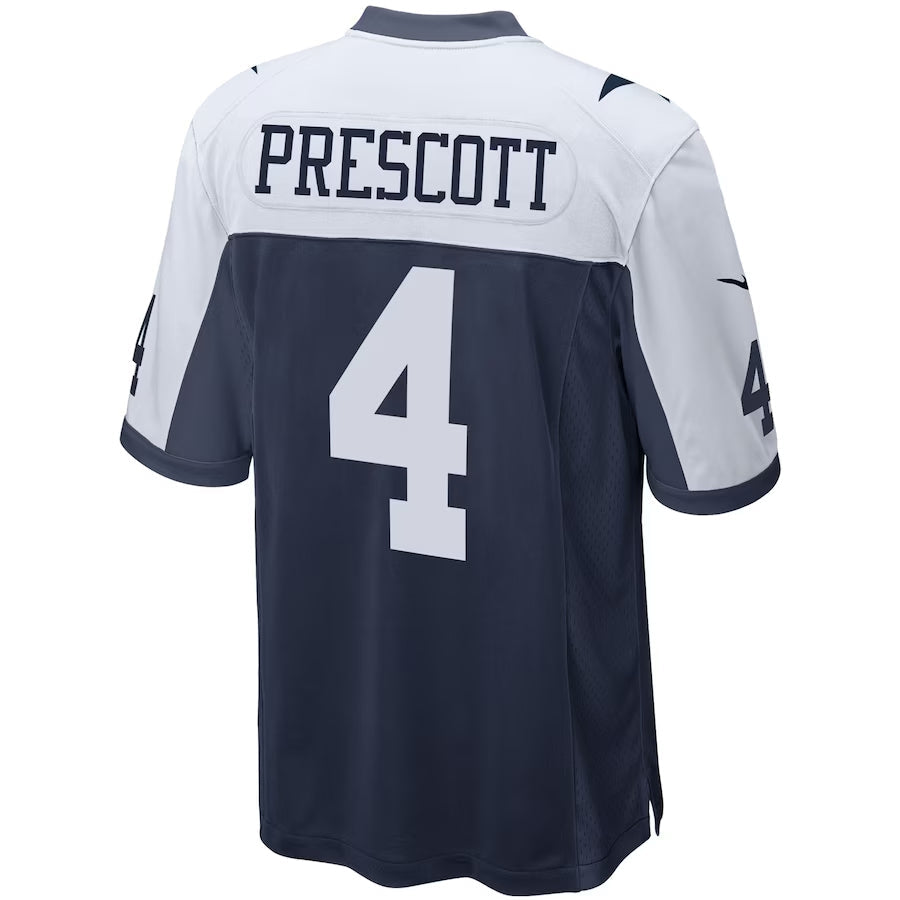 Custom #4 Navy DAL Football Shirt Top