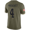 Custom #4 Olive DAL Football Shirt Top
