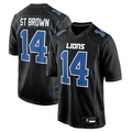 Custom #14 Carbon Black DET Football Shirt Top