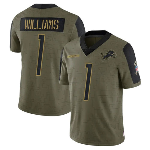 Custom #1 Olive DET Football Shirt Top
