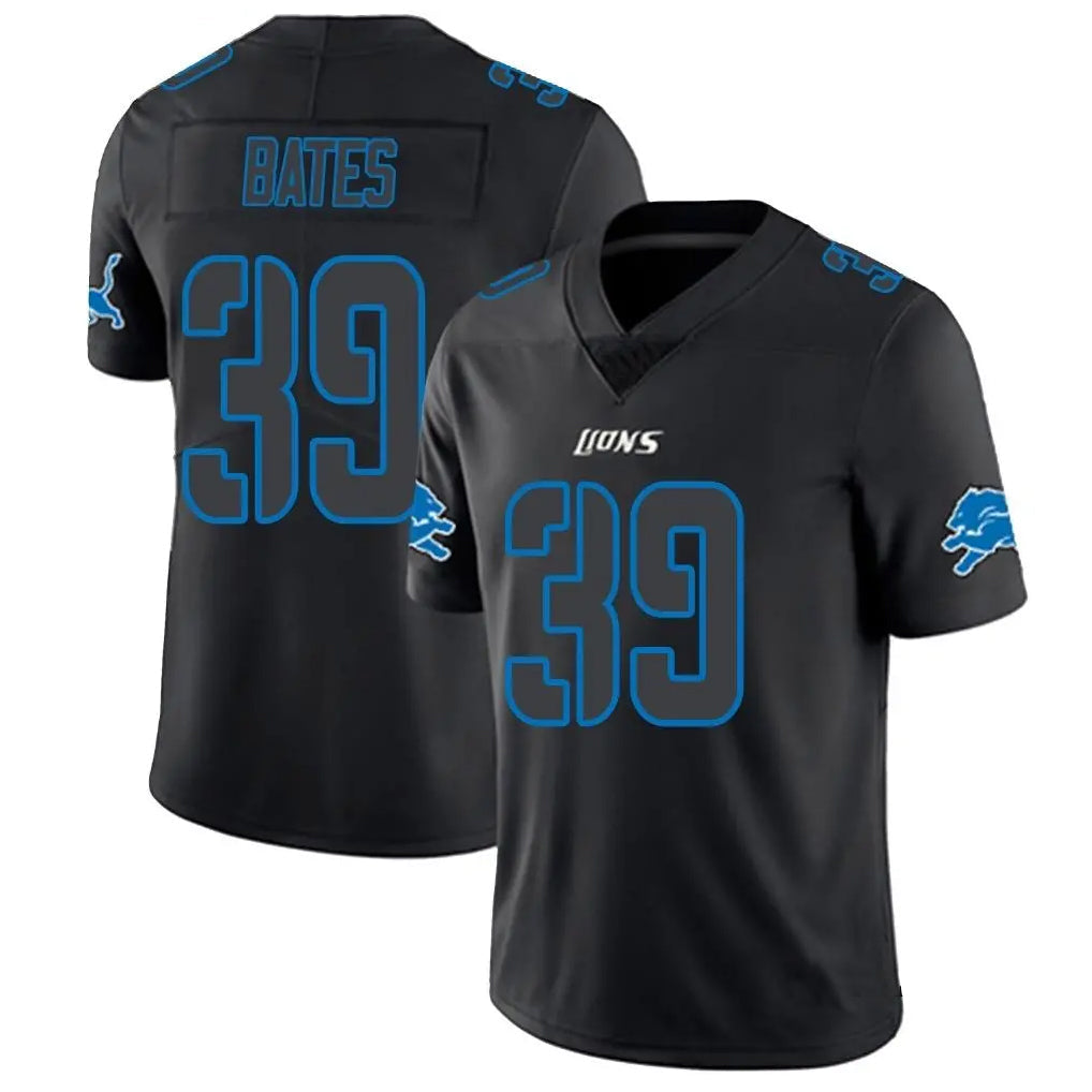 Custom #39 Black DET Football Shirt Top