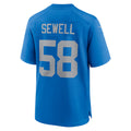 Custom #58 Blue DET Football Shirt Top
