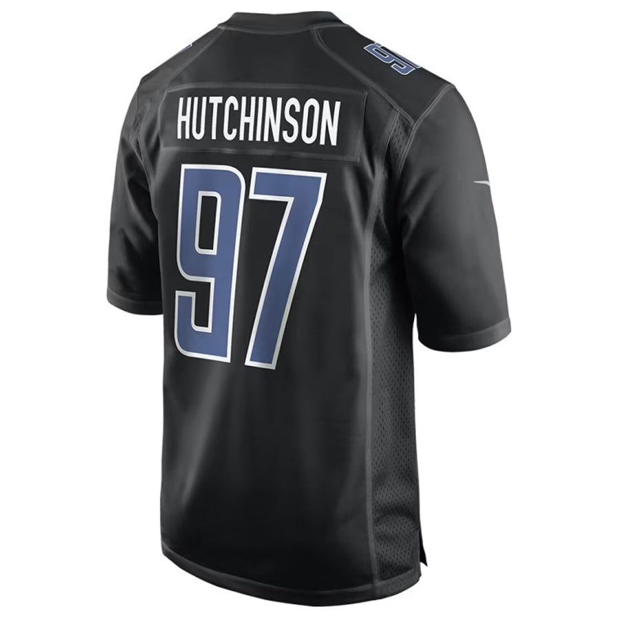 Custom #97 Black DET Football Shirt Top