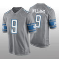 Custom #9 Grey DET Football Shirt Top