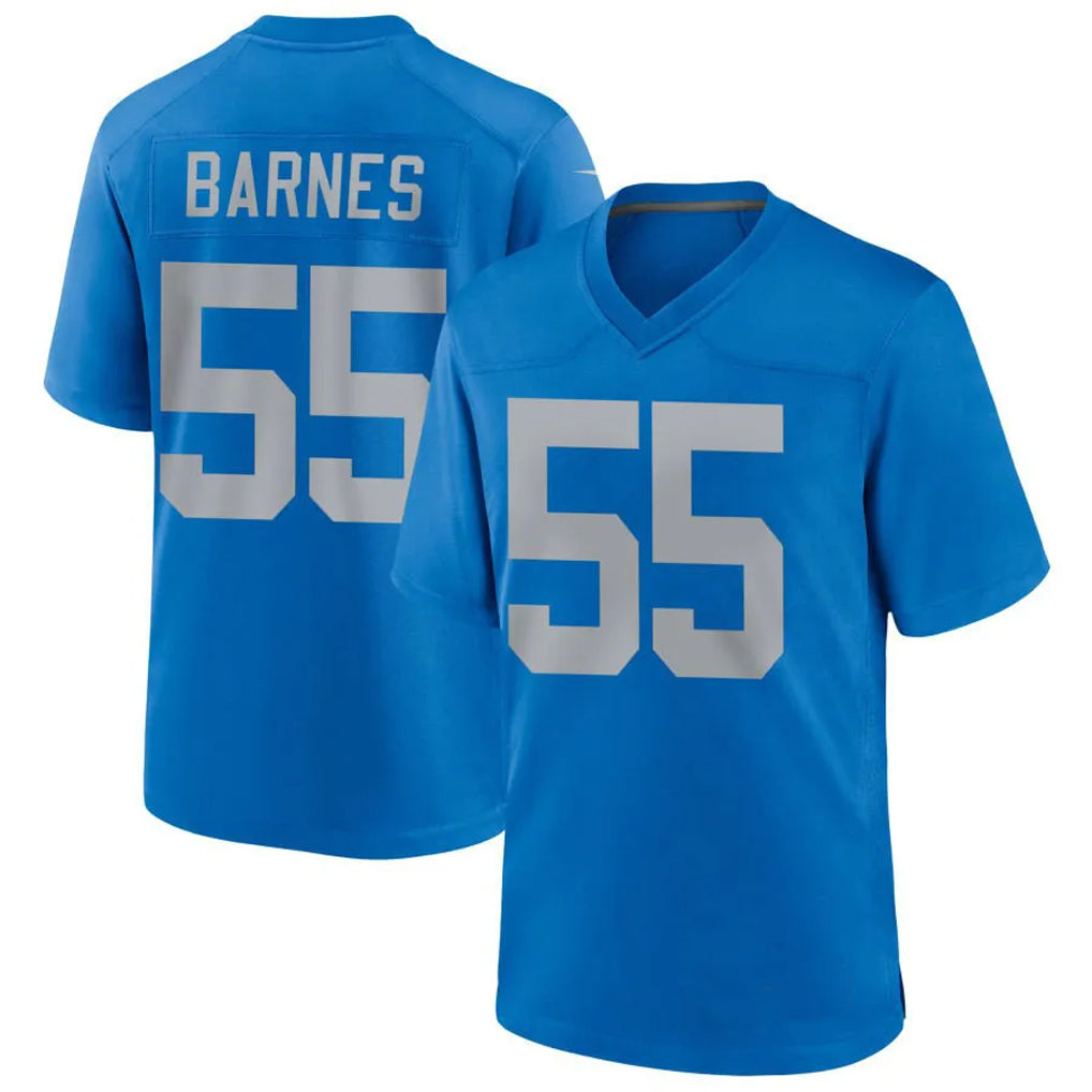 Custom #55 Blue DET Football Shirt Top