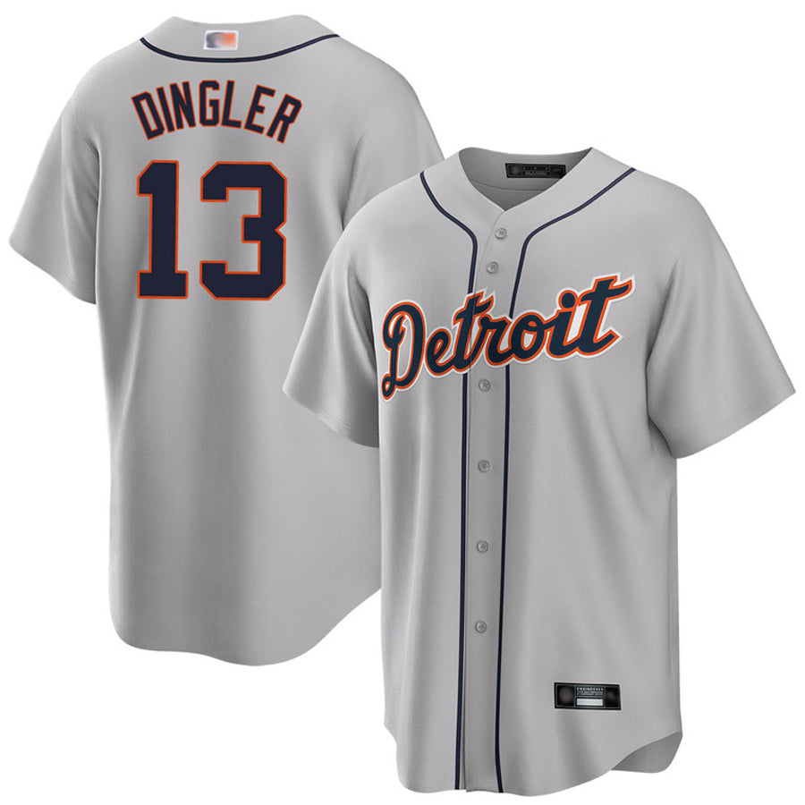 Custom #13 Gray DET Baseball Shirt Top