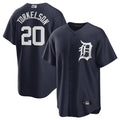 Custom #20 Navy Blue DET Baseball Shirt Top