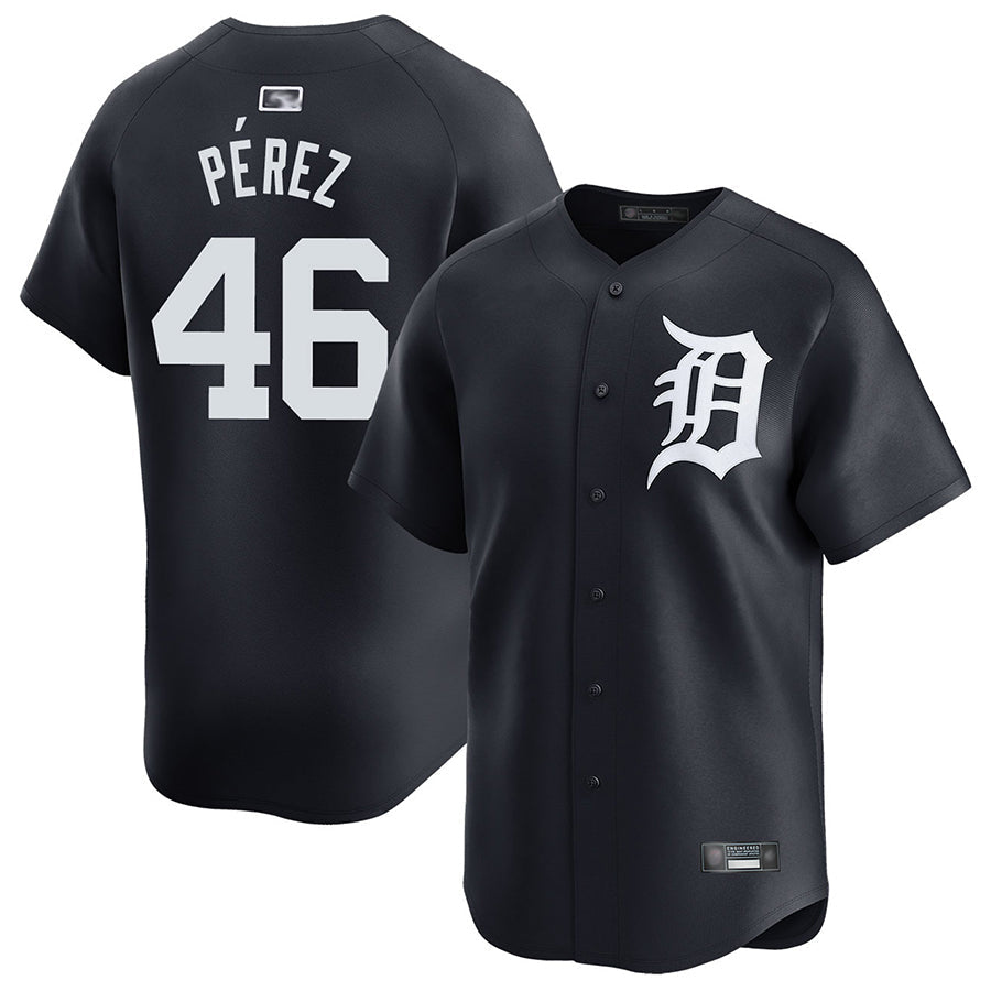 Custom #46 Navy DET Baseball Shirt Top