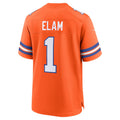 Custom #1 Orange 1977 Throwback DEN Football Shirt Top