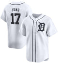 Custom #17 White DET Baseball Shirt Top