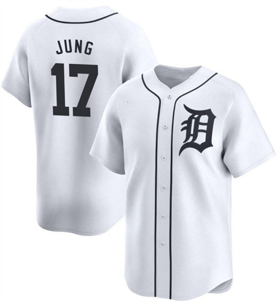 Custom #17 White DET Baseball Shirt Top