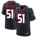 Custom #51 Navy HOU Football Shirt Top