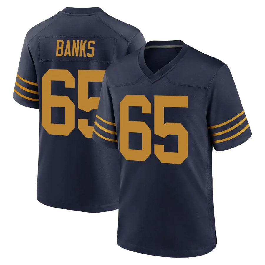 Custom #65 Navy 1923 GB Football Shirt Top