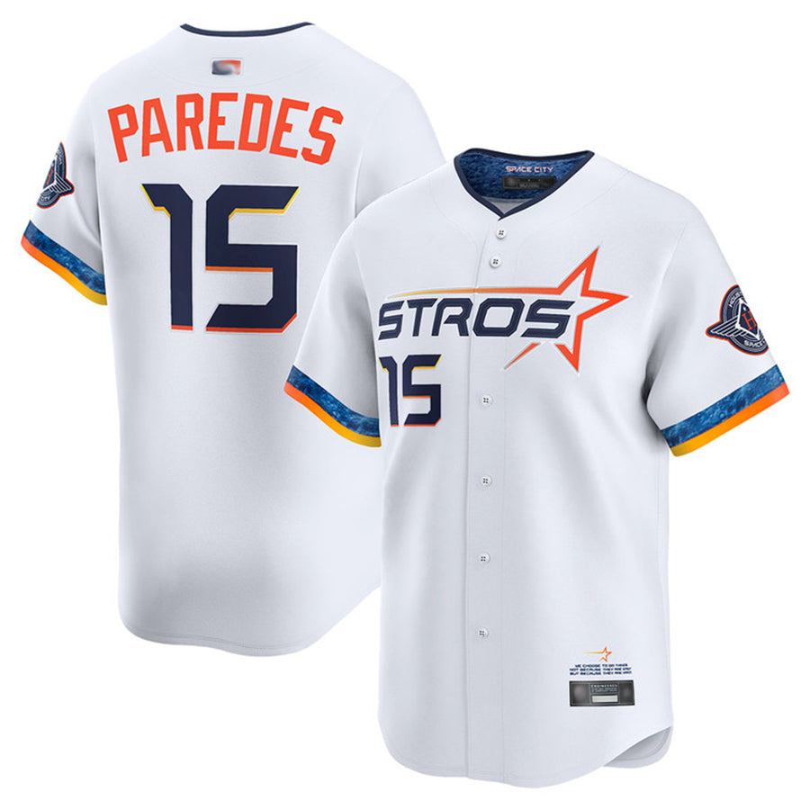 Custom #15 White City Connect HOU Baseball Shirt Top