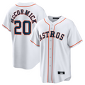 Custom #20 White HOU Baseball Shirt Top