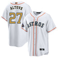 Custom #27 Gold HOU Baseball Shirt Top