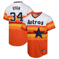 Custom #34 White HOU Baseball Shirt Top