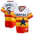 Custom #5 White HOU Baseball Shirt Top