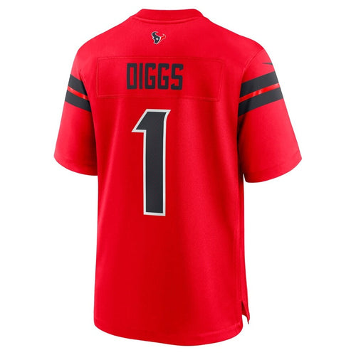 Custom #1 Red HOU Football Shirt Top