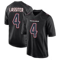 Custom #4 Black HOU Football Shirt Top
