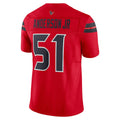 Custom #51 Red HOU Football Shirt Top