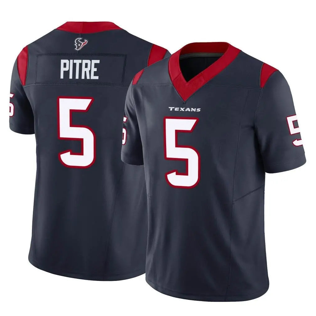 Custom #5 Navy HOU Football Shirt Top