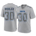 Custom #30 Gray IND Football Shirt Top