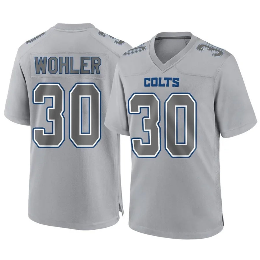Custom #30 Gray IND Football Shirt Top